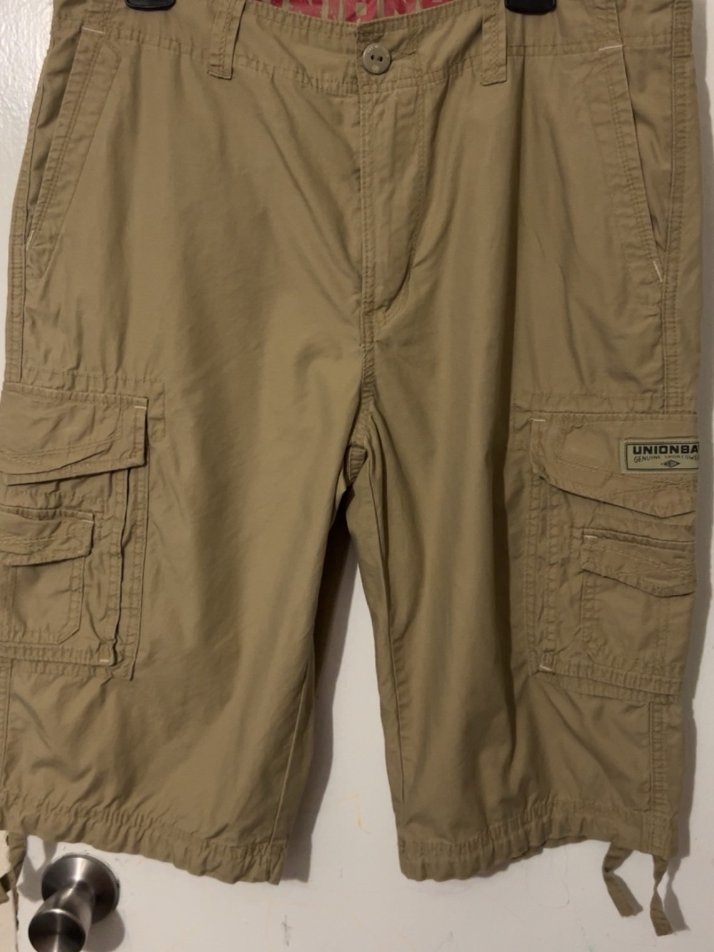 UNIONBAY Khaki Utility Shorts with Logo Patch